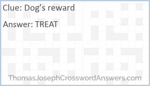 Dog’s reward Answer