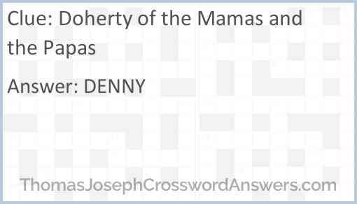 Doherty of the Mamas and the Papas Answer