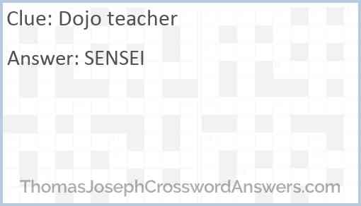 Dojo teacher Answer