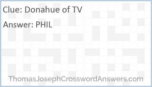 Donahue of TV Answer