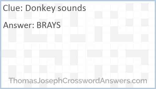 Donkey sounds Answer