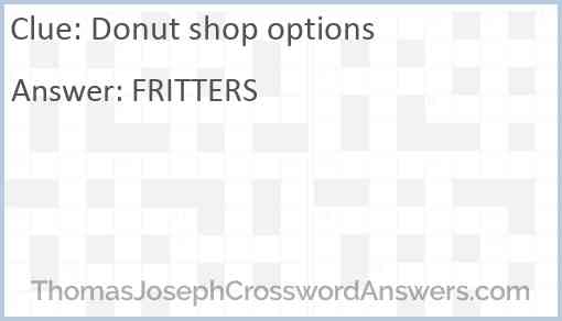 Donut shop options Answer