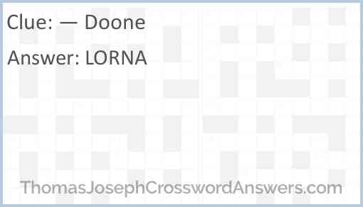“— Doone” Answer