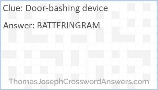 Door-bashing device Answer