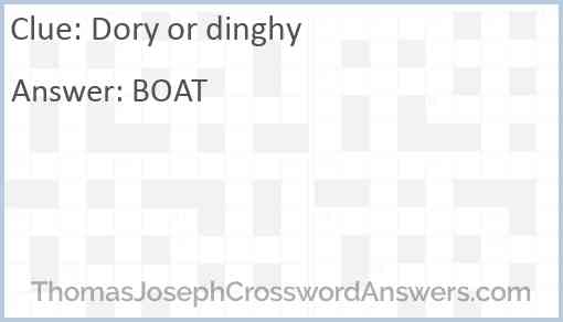 Dory or dinghy Answer