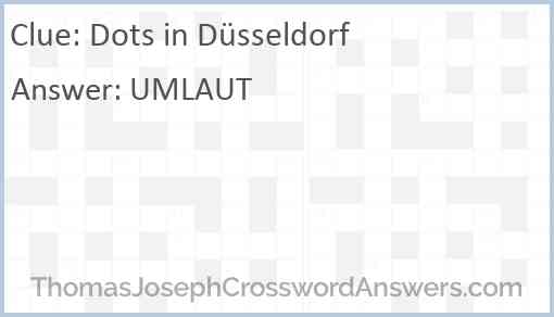 Dots in Düsseldorf Answer
