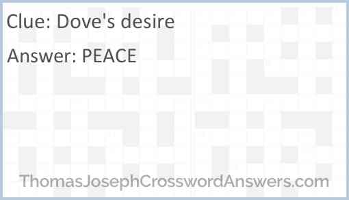 Dove’s desire Answer
