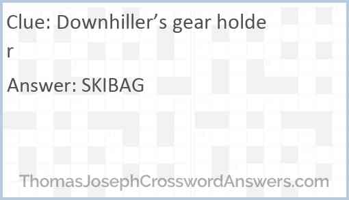 Downhiller’s gear holder Answer