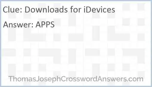 Downloads for iDevices Answer