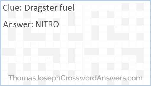 Dragster fuel Answer