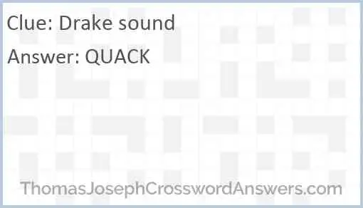 Drake sound Answer