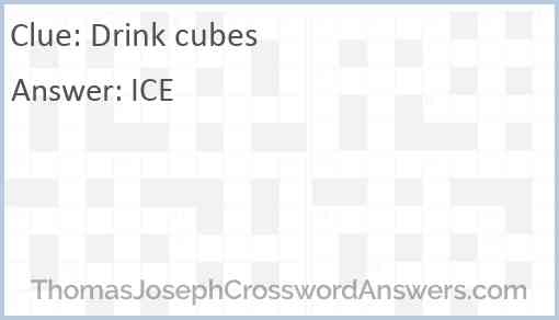 Drink cubes Answer