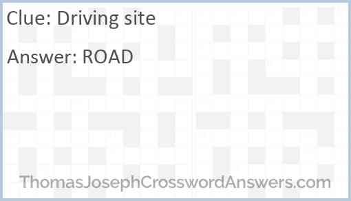 Driving site Answer