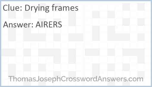 Drying frames Answer
