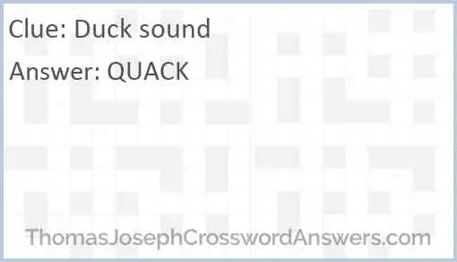 Duck sound Answer