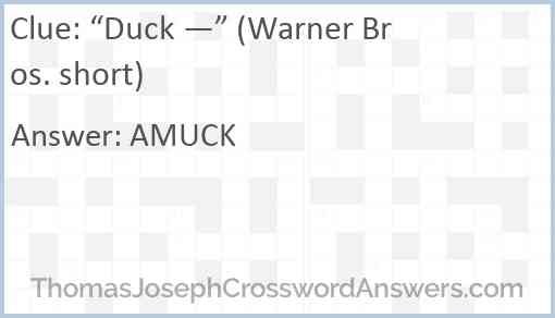 “Duck —” (Warner Bros. short) Answer