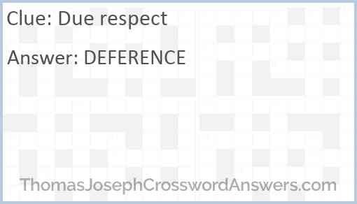 Due respect Answer