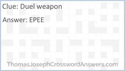Duel weapon Answer