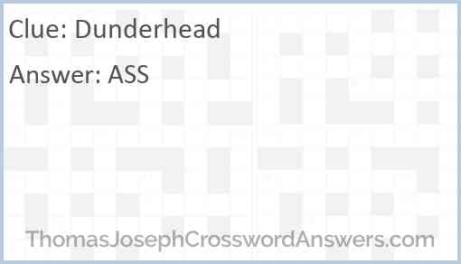 Dunderhead Answer