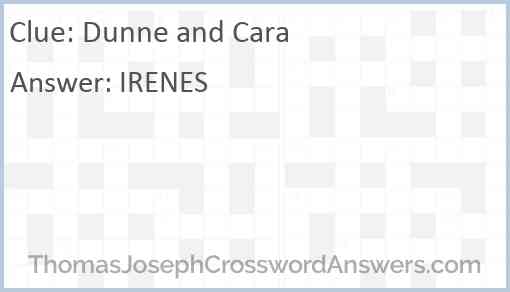 Dunne and Cara Answer