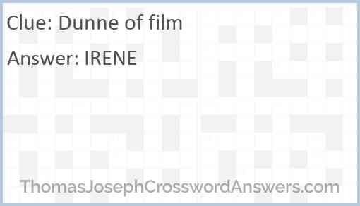 Dunne of film Answer