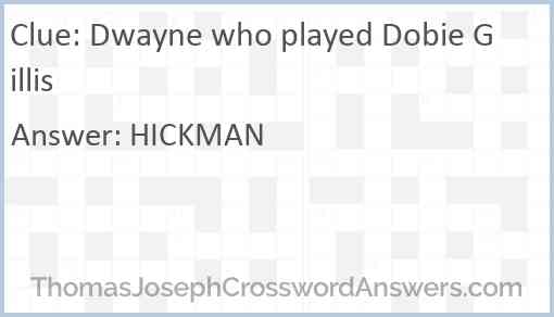 Dwayne who played Dobie Gillis Answer