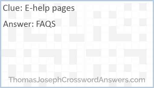 E-help pages Answer