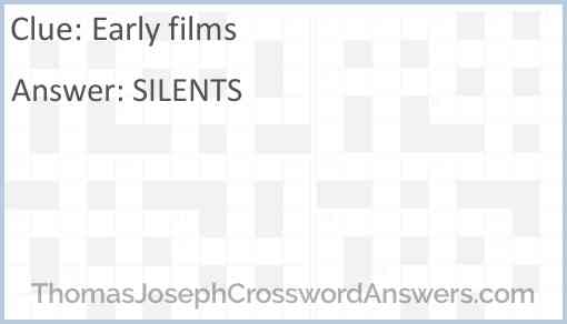 Early films Answer