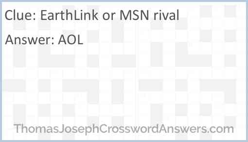 EarthLink or MSN rival Answer