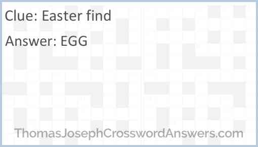Easter find Answer