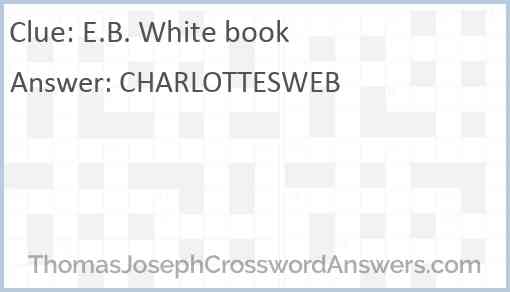 E.B. White book Answer