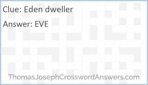 Eden dweller Answer