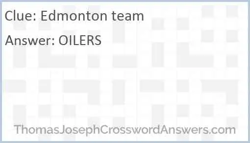 Edmonton team Answer