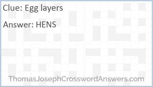 Egg layers Answer