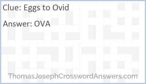 Eggs to Ovid Answer