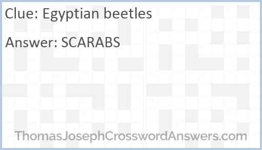 Egyptian beetles Answer