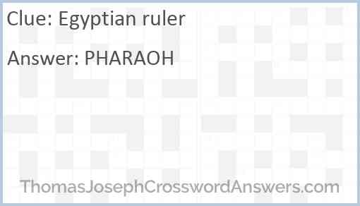Egyptian ruler Answer