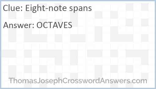 Eight-note spans Answer