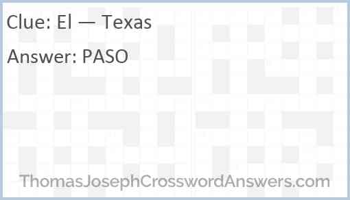 El — Texas Answer
