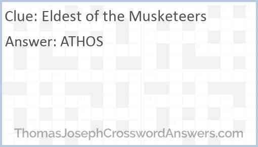 Eldest of the Musketeers Answer