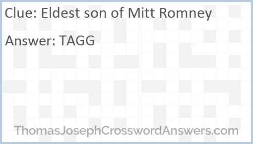 Eldest son of Mitt Romney Answer