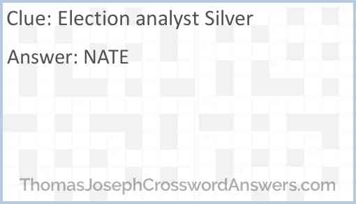 Election analyst Silver Answer