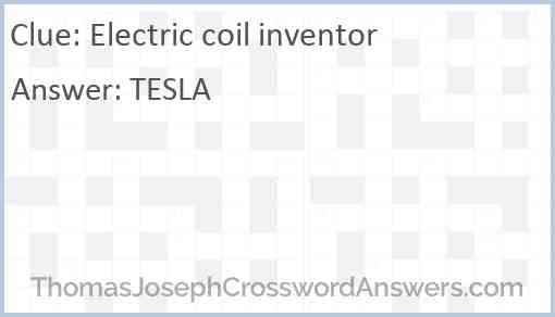 Electric coil inventor Answer