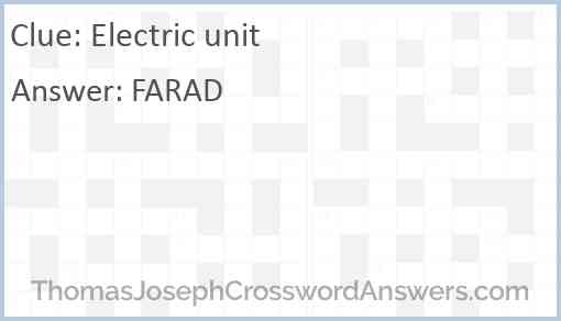 Electric unit Answer