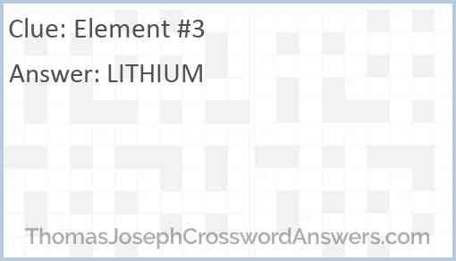 Element #3 Answer