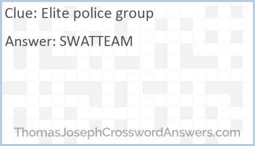 Elite police group Answer