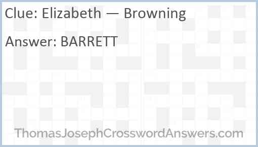 Elizabeth — Browning Answer