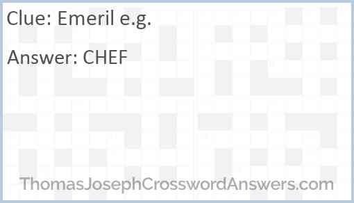 Emeril e.g. Answer