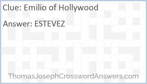Emilio of Hollywood Answer