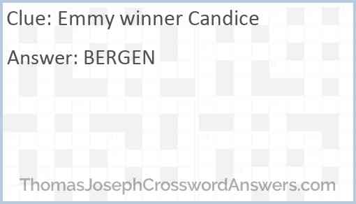 Emmy winner Candice Answer